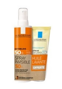 La Roche-Posay Anthelios Onzichtbare Spray SPF50 Lipikar Reinigingsolie Set