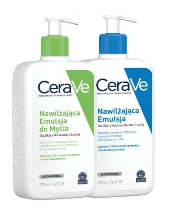 CeraVe Hydraterende Lichaamsverzorgingsset voor Droge Huid - 2 x 473ml