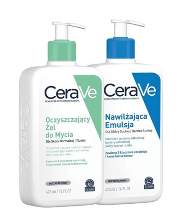 CeraVe Set van Reinigingsgel en Hydraterende Emulsie - 2 x 473ml